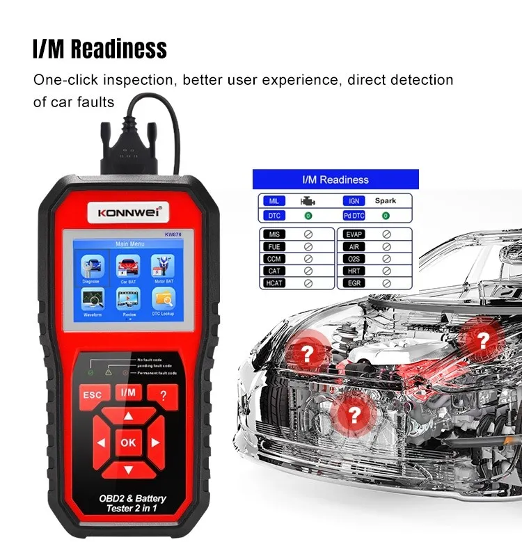 Multimetru Diagnoza Auto OBD2 KW870 Konnwei