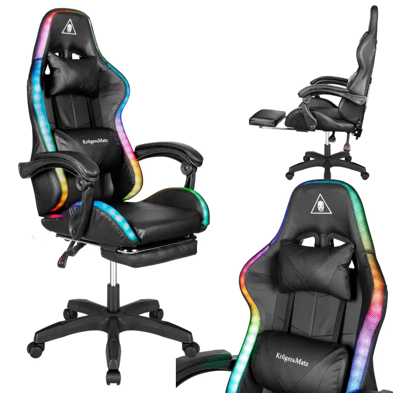 Scaun Gaming Gx-150 Negru LED Kruger Matz