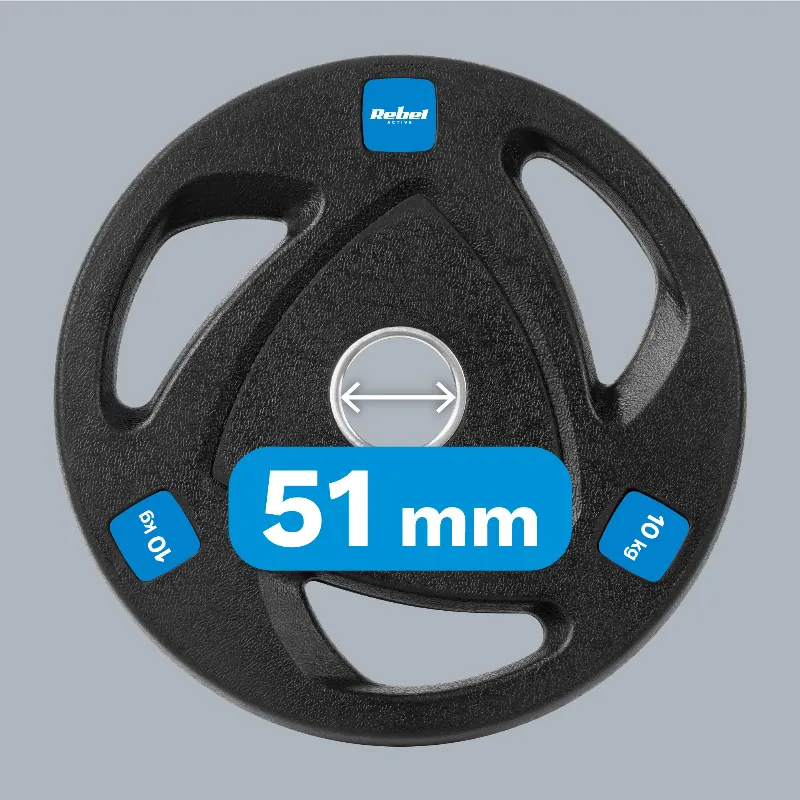 Disc Greutate Fonta Cauciucata Set 2 X 10 KG Rebel Acti