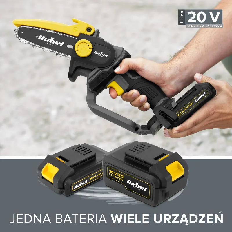 Mini Fierastrau cu Lant 20V fara Acumulator Rebel