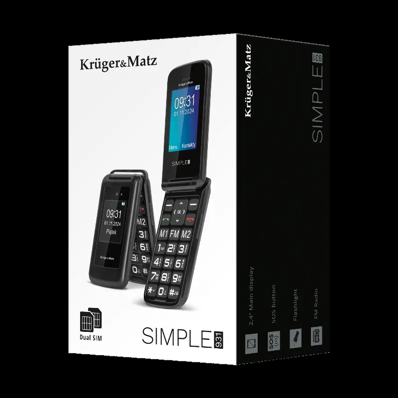 Telefon GSM Seniori Buton SOS 931 Kruger Matz
