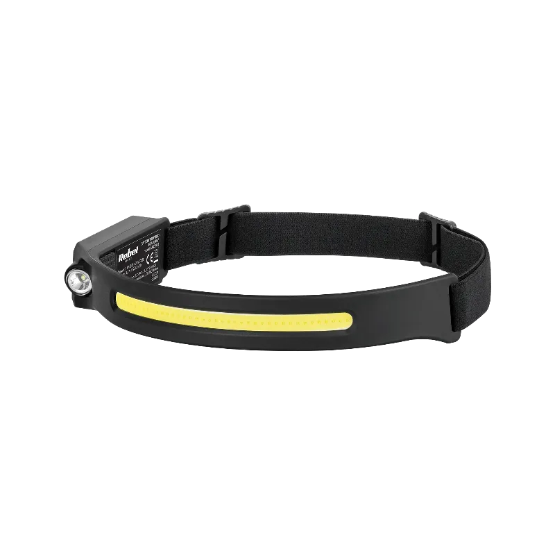 Lanterna Frontala LED 3W + COB 5W IPX4 Rebel