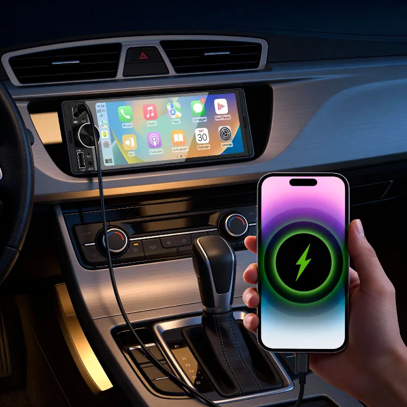 Player Auto 1 din 4X60W Carplay Androidauto Kruger Matz