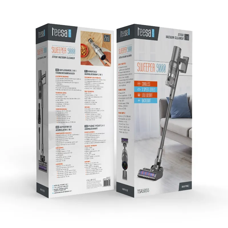 Aspirator cu Acumulator 2 in 1 Sweeper 9000 Teesa