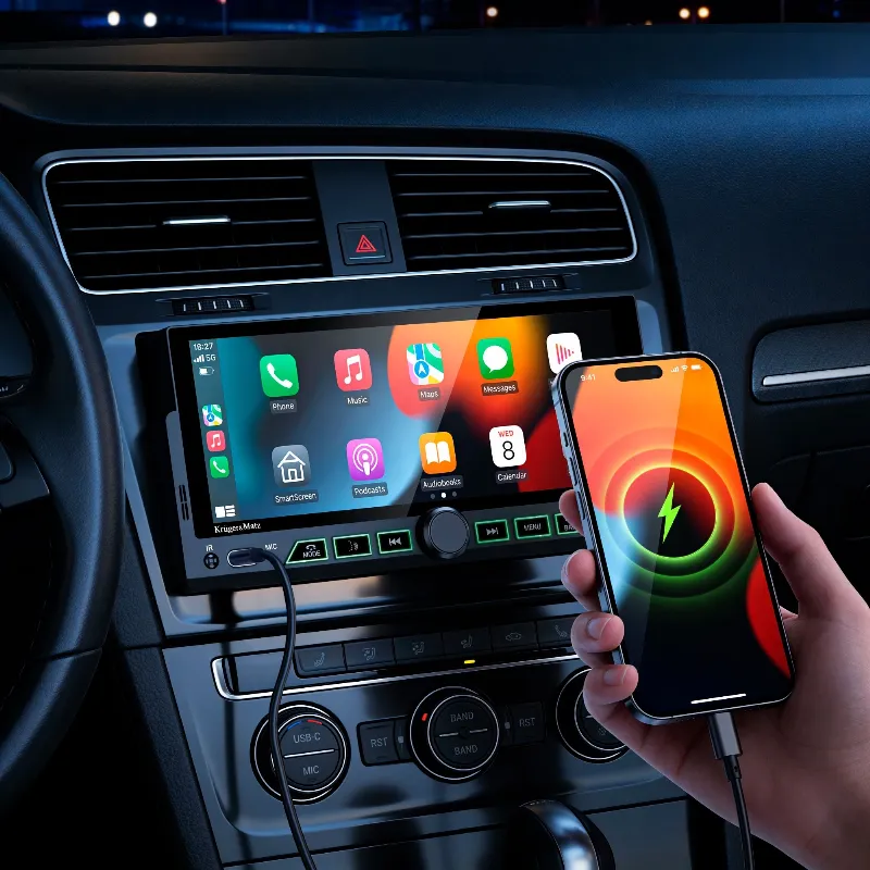 Player Auto 1 din 4X60W Carplay Androidauto Kruger Matz