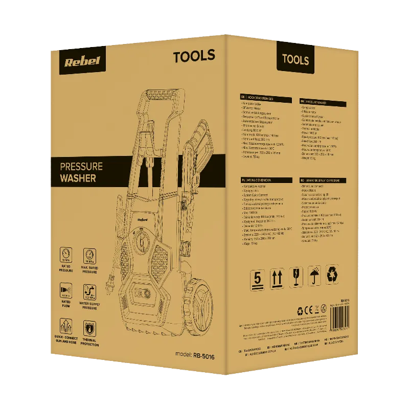 Aparat de Spalat cu Presiune 1800W Rebel