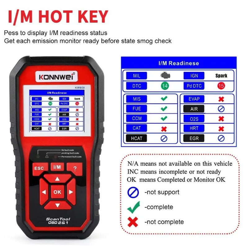 Multimetru Diagnoza Auto OBD2 KW850 Konnwei