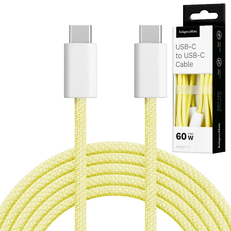 Cablu USB Tip C - USB Tip C 60 W 1.0 M Kruger Matz