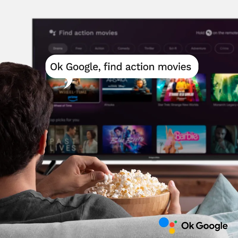 Google Smart TV 40 Inch 101CM H265 HEVC Kruger Matz