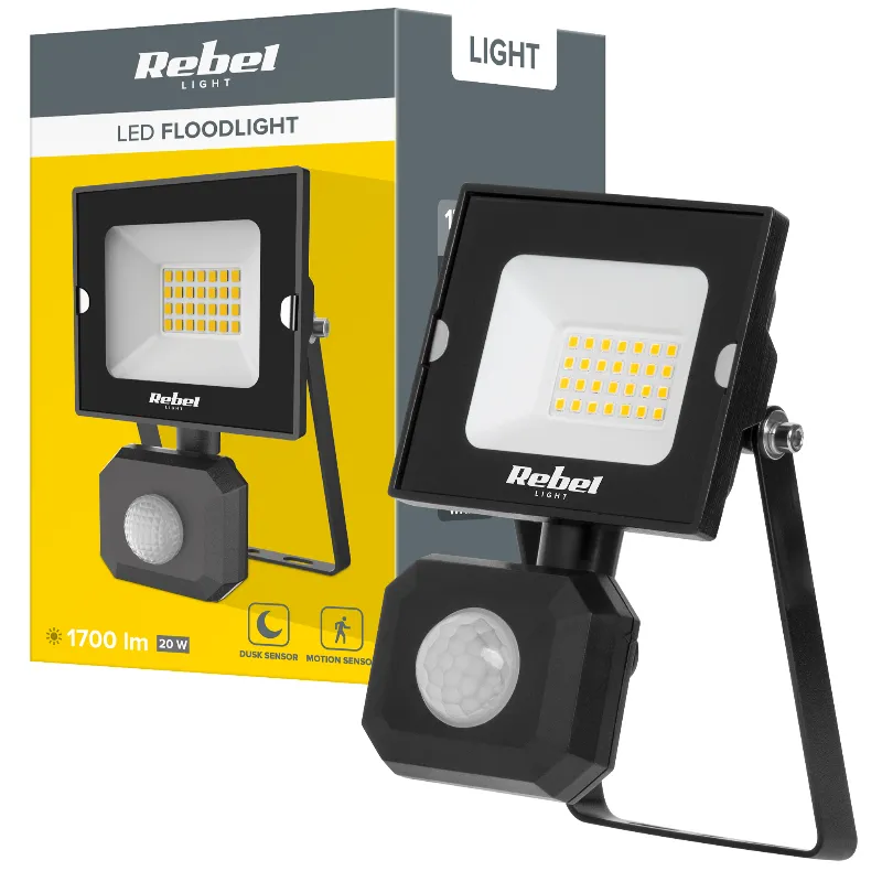 Reflector 20W cu Senzor de Miscare 4000K 230V Rebel