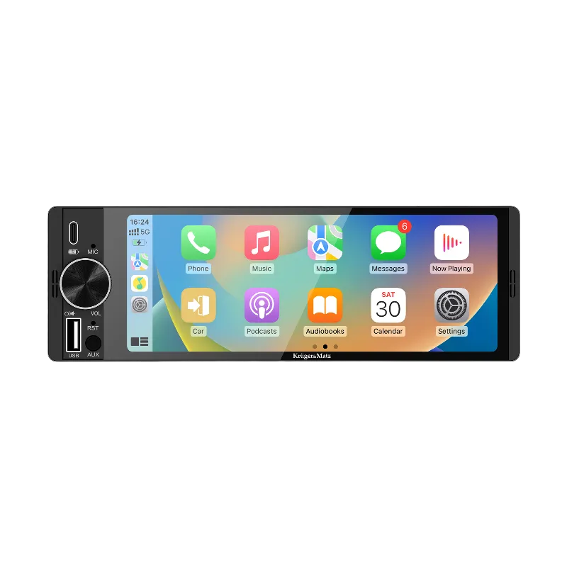 Player Auto 1 din 4X60W Carplay Androidauto Kruger Matz