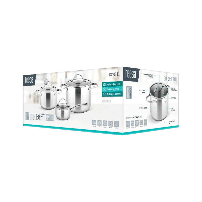 Set 3 Oale Inox 18/10 Teesa Cook Expert Master
