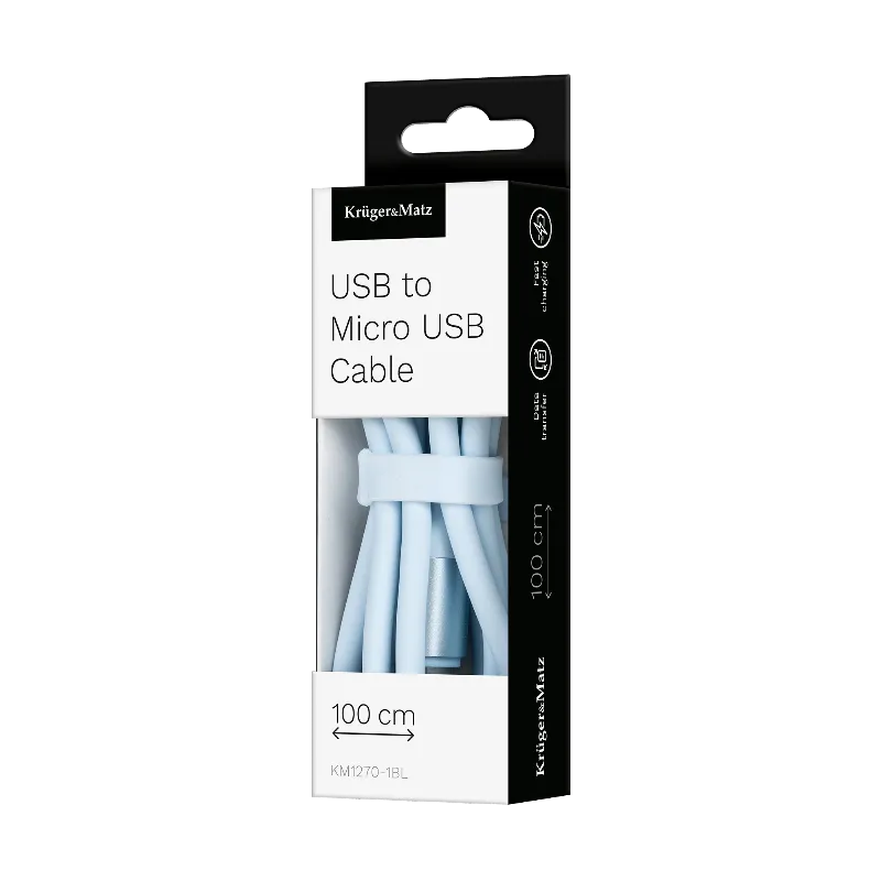 Cablu Silicon USB-Micro USB 1M Basic Kruger Matz