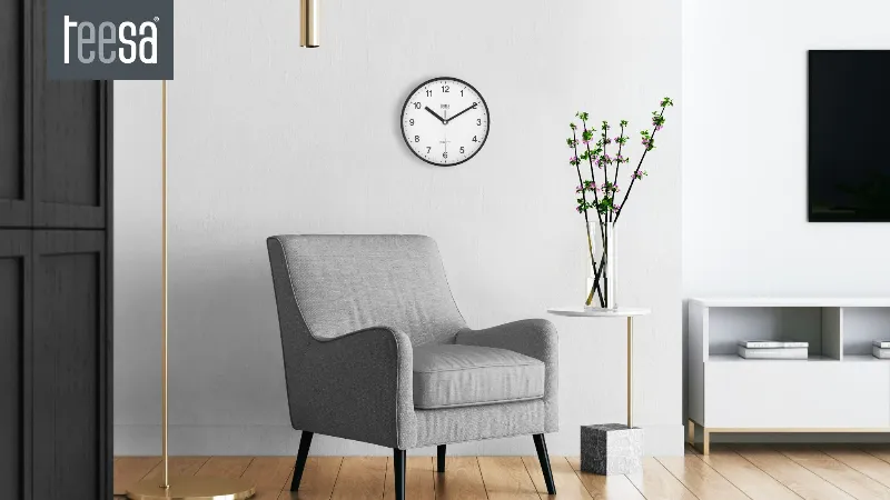 Ceas Perete 20CM Negru Teesa