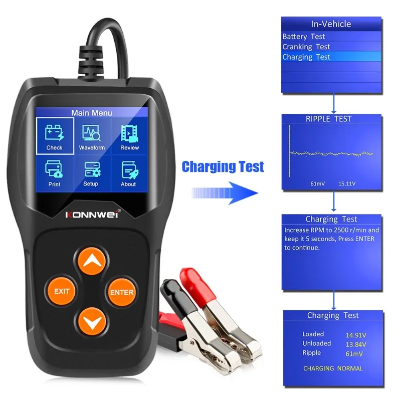 Tester Baterii Auto KW600 Konweii