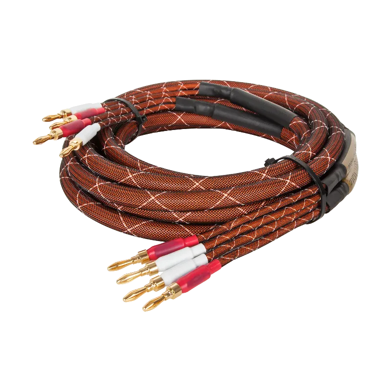 Set Cablu Difuzor Mufe Banana X2 Cupru 15AWG 5M K M