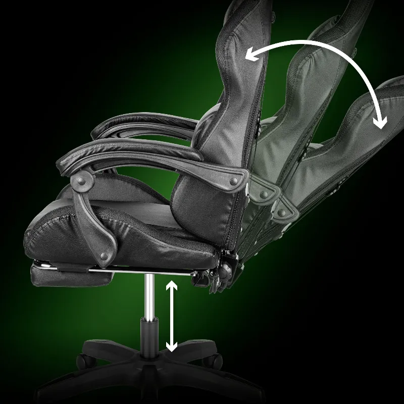 Scaun Gaming Gx-150 Negru LED Masaj Kruger Matz