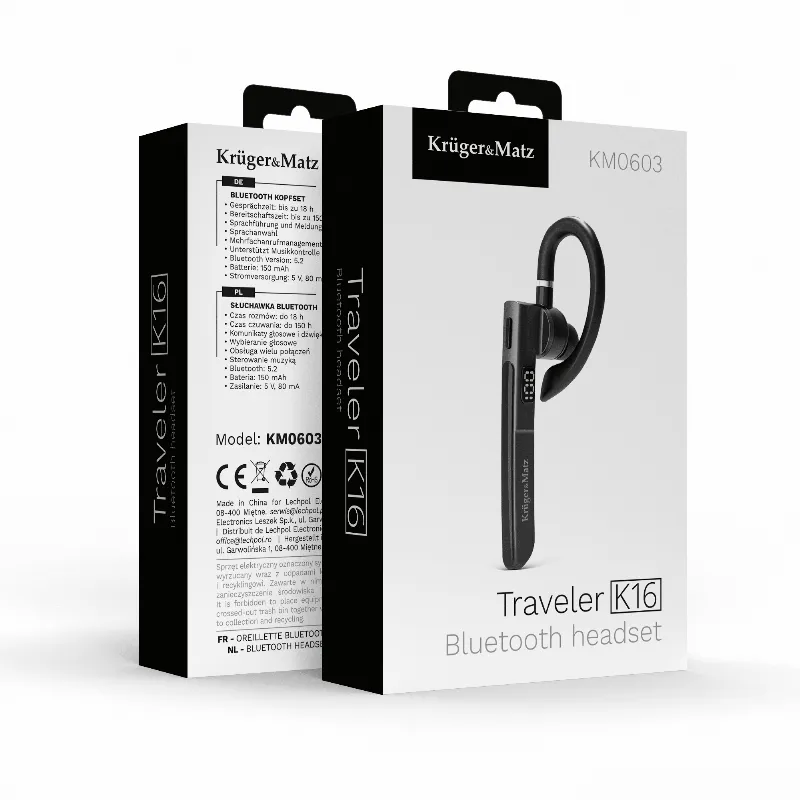 Headset Bluetooth 5.2 K16 Kruger Matz
