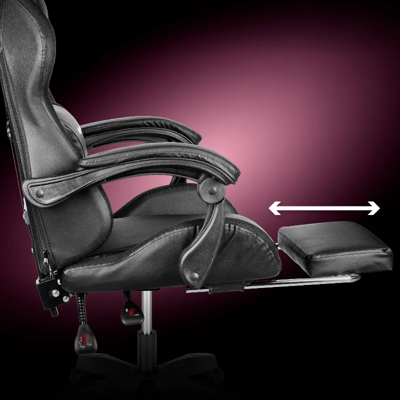 Scaun Gaming Gx-150 Negru LED Masaj Kruger Matz
