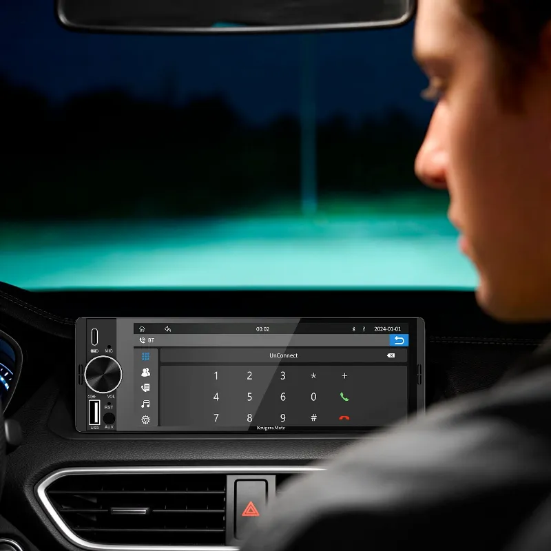 Player Auto 1 din 4X60W Carplay Androidauto Kruger Matz