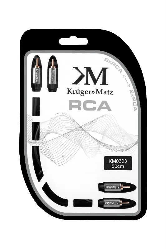 Cablu 2RCA-2RCA 0.5M Kruger Matz
