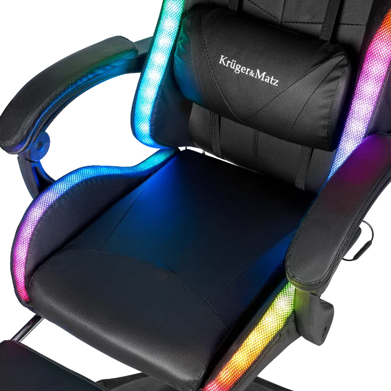 Scaun Gaming Gx-150 Negru LED Kruger Matz