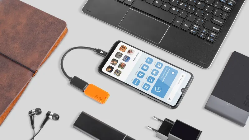Cablu USB Tip C - USB Mama OTG 10CM Rebel