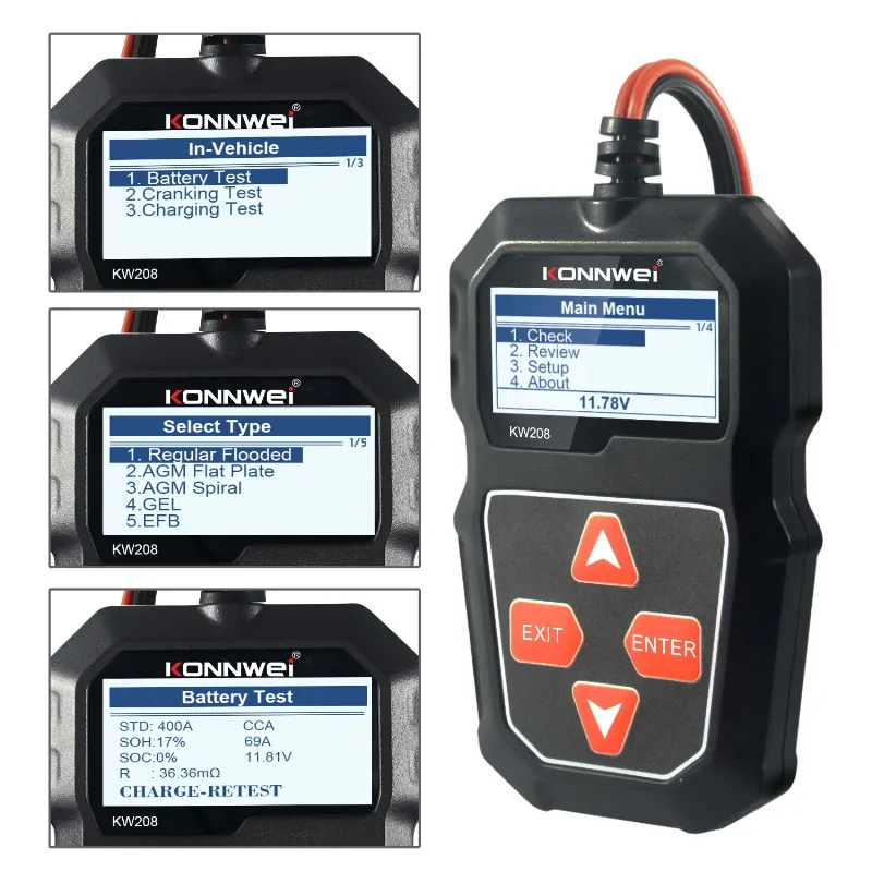 Tester Baterii KW208 Konnwei