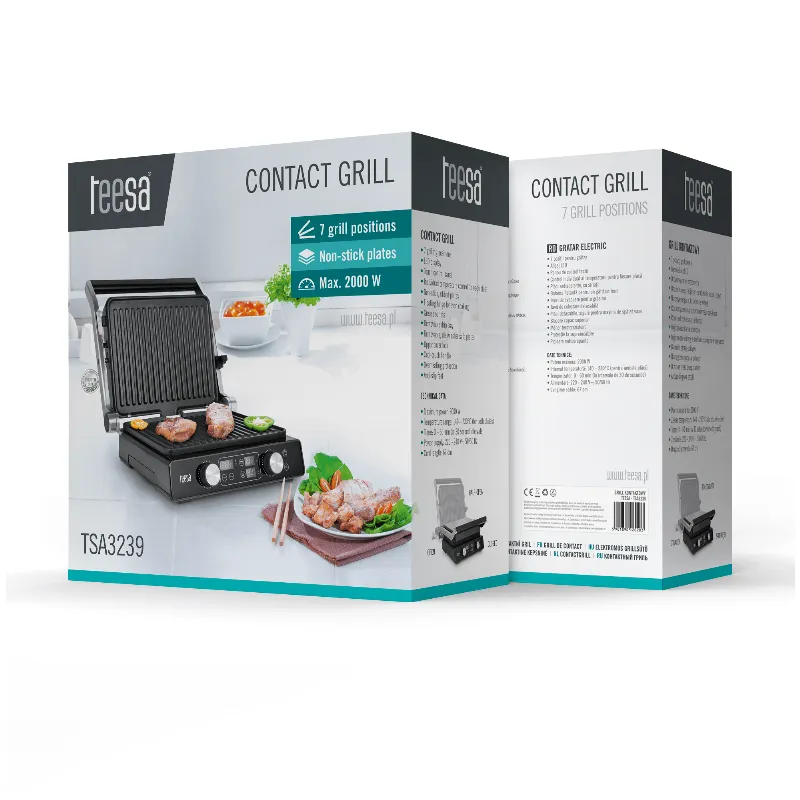 Grill Electric Panini Sandwich 2000W Teesa