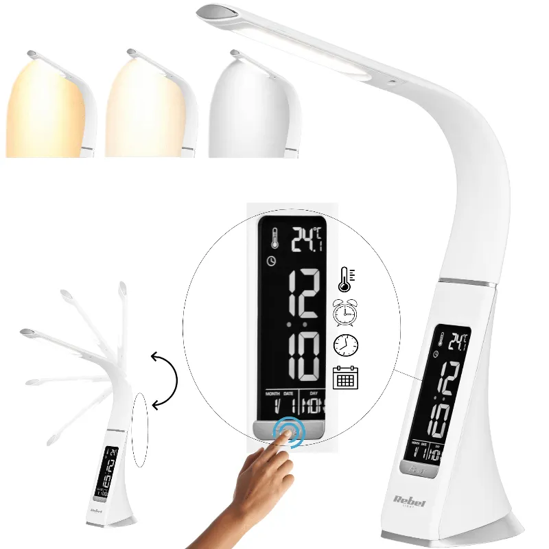 Lampa LED Birou Display Temperatura Rebel