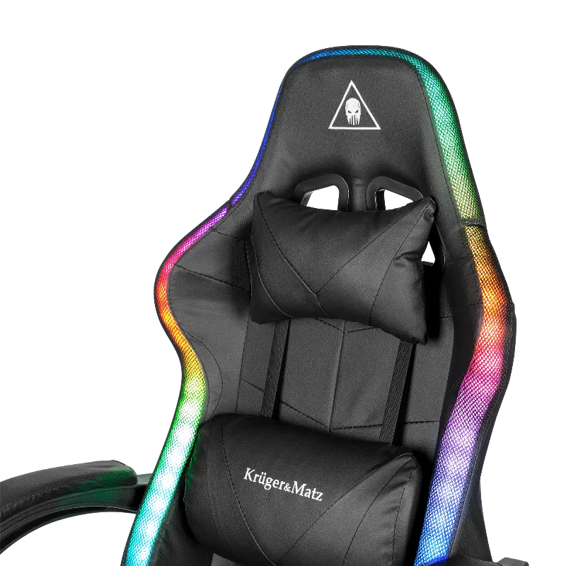 Scaun Gaming Gx-150 Negru LED Masaj Kruger Matz