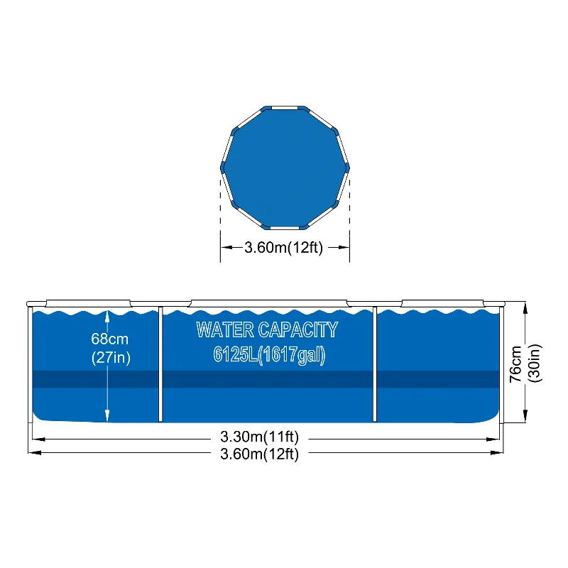 Piscina Cadru Metalic 366 H76 Filtru