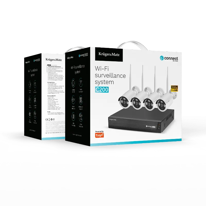 Set NVR Supraveghere Video Wifi 4 Camere Tuya Wi-Fi 6