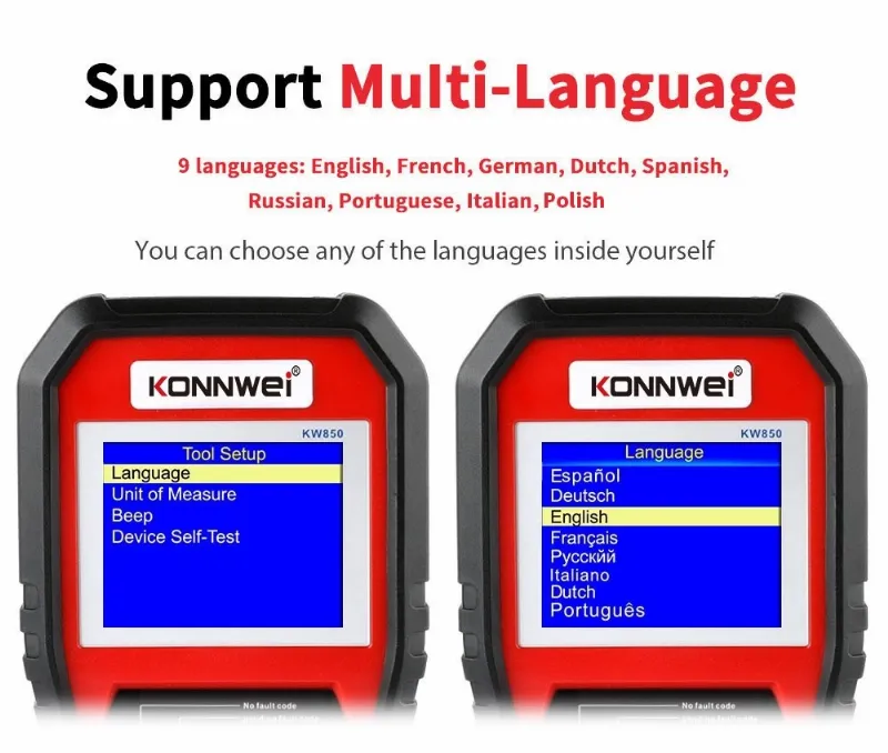 Multimetru Diagnoza Auto OBD2 KW850 Konnwei