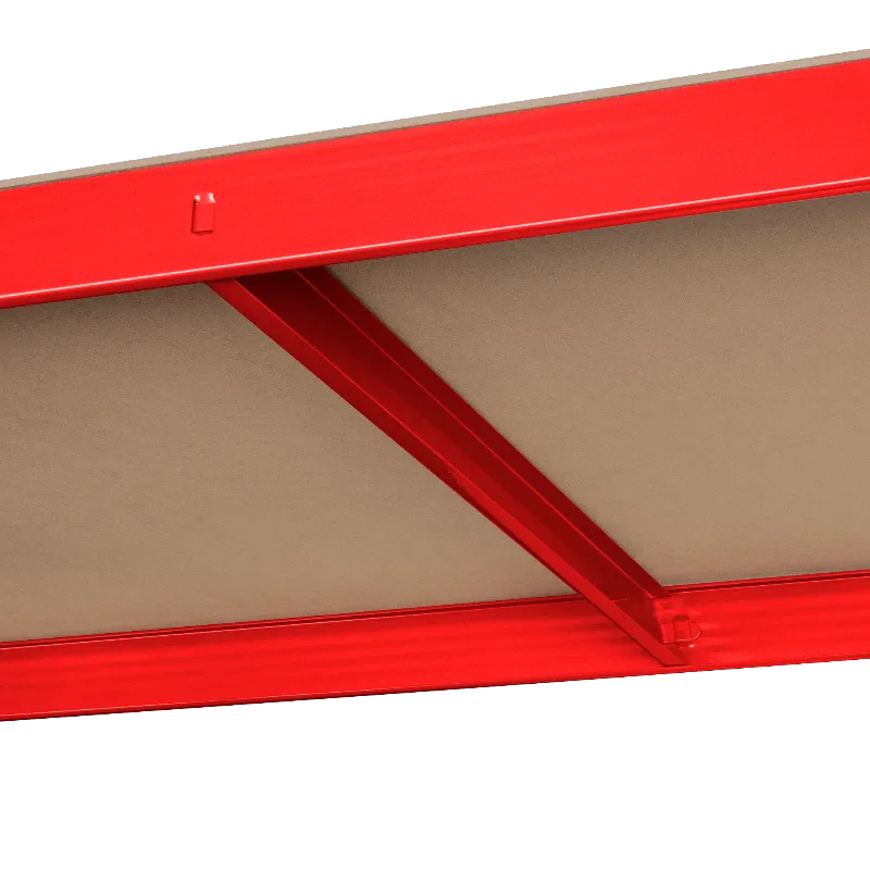 Raft Metalic 5 Polite 750KG MDF 180X90X40 Rosu Rebel