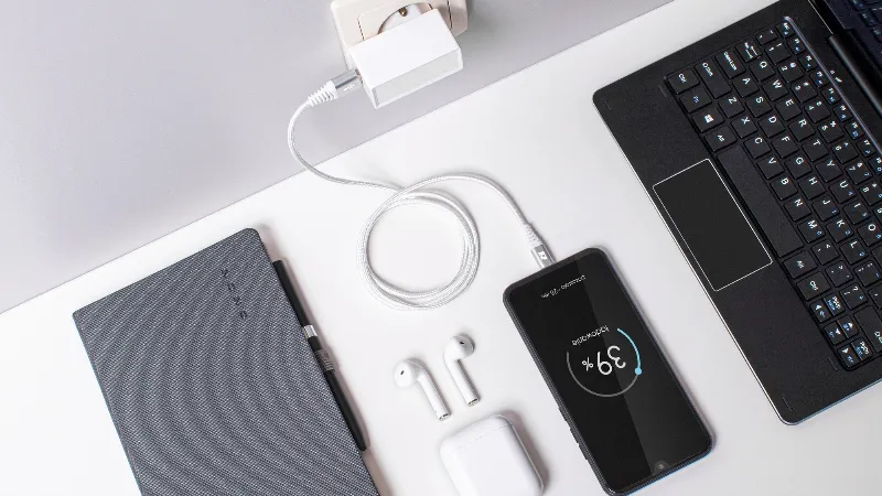 Cablu USB-USB Tip C 0.5 Rebel Alb