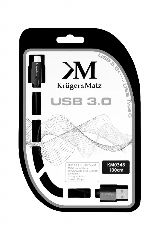Cablu USB 3.0 Tata - USB Tata Tip C 1.0M Kruger Matz