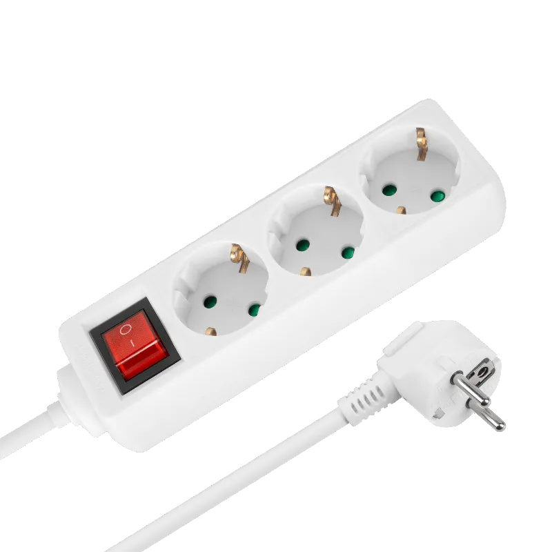 Prelungitor 3 Prize cu Intrerupator 3X1.5MM 3.0M Rebel