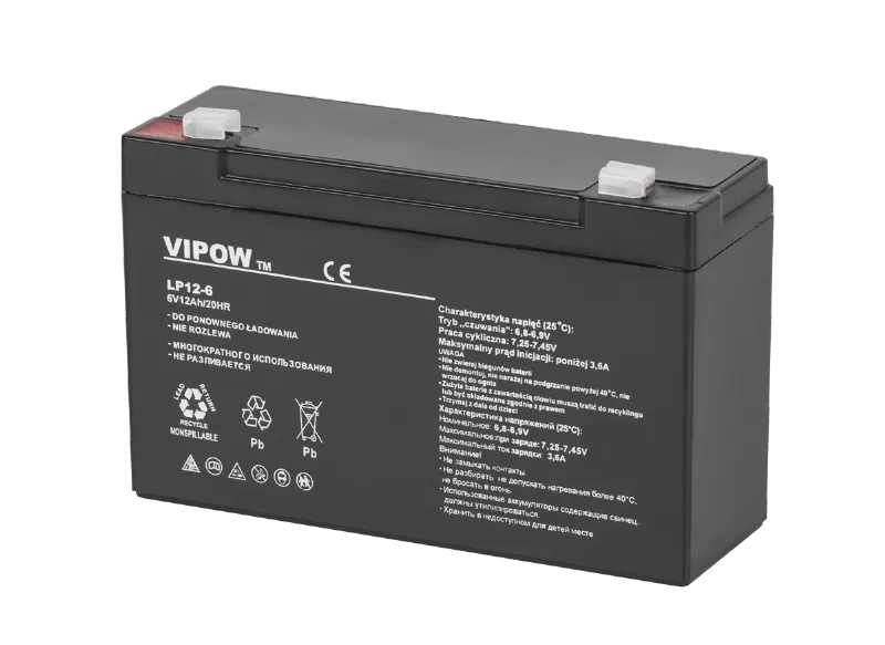 Acumulator Stationar AGM VRLA 6V 12AH Vipow