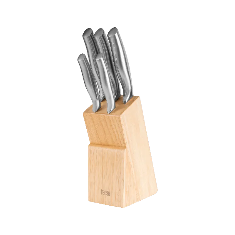 Set 5 Cutite in Bloc Lemn Teesa