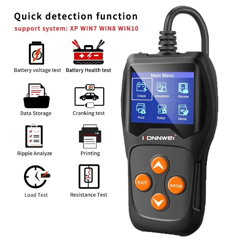 Tester Baterii Auto KW600 Konweii