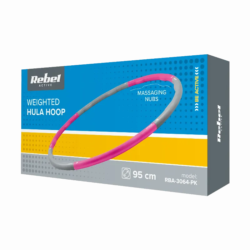 Cerc Fitness Hula Hoop 95 CM Roz Rebel Active