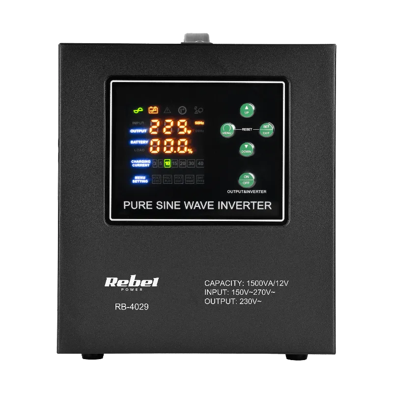 UPS Centrale Sinus Pur 1500VA 1050W 12V LIFEPO4 Rebel