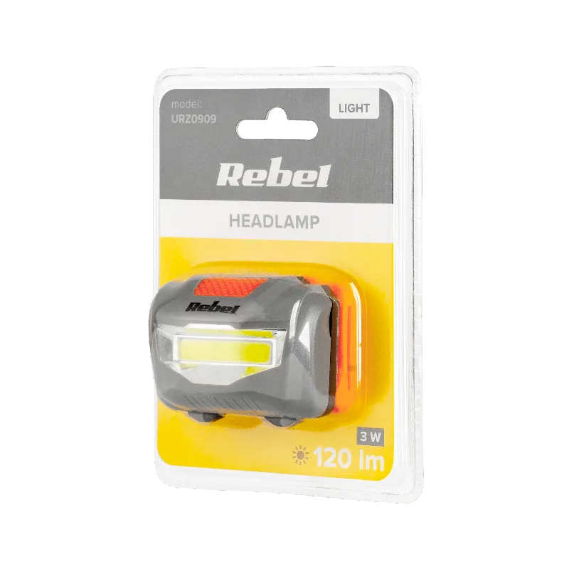Lanterna Frontala LED 3W COB 120LM Rebel