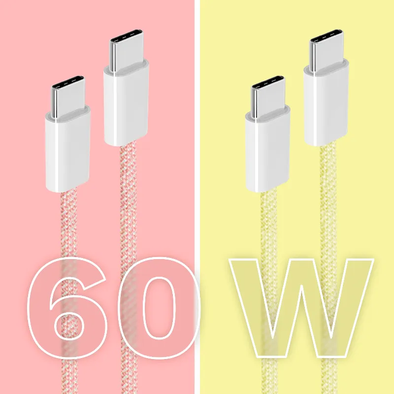 Cablu USB-C - USB-C 60 W 1,5 m roz Krüger&Matz Basic