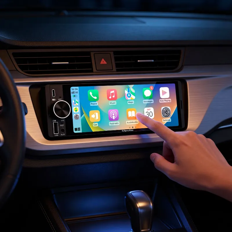 Player Auto 1 din 4X60W Carplay Androidauto Kruger Matz