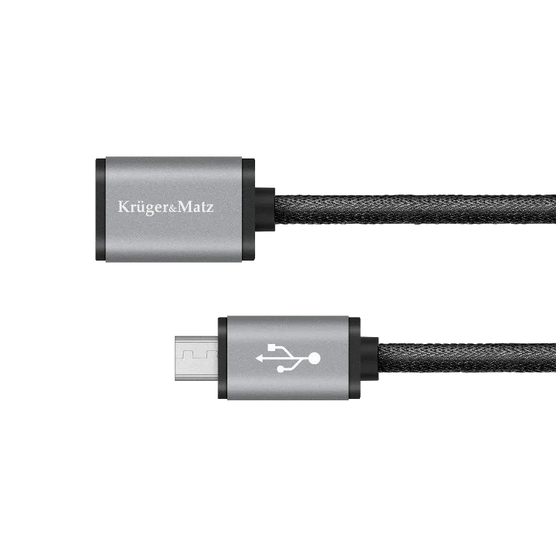 Cablu Prelungitor USB-Micro USB 0.2M Kruger Matz
