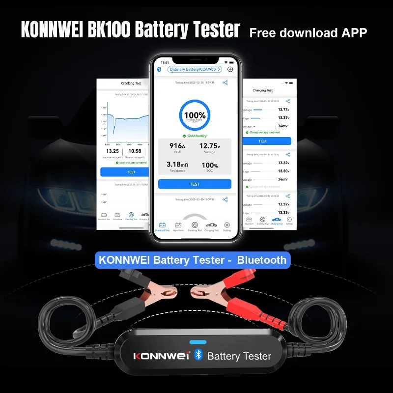 Tester Baterie cu Bluetooth BK100 Konnwei