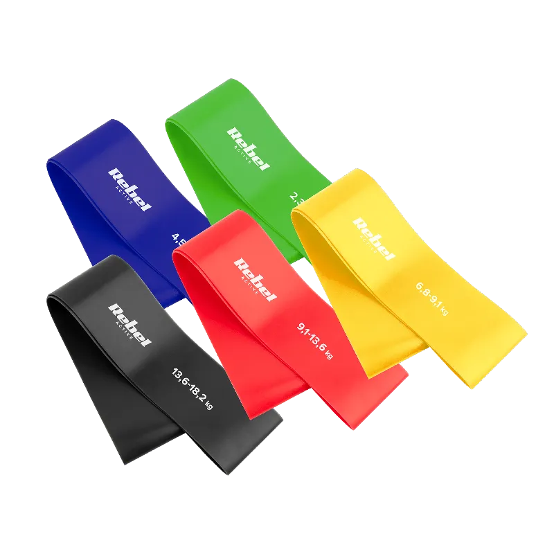 Set 5 Benzi Elastice Latex Mini Band 2-18KG Rebel Activ