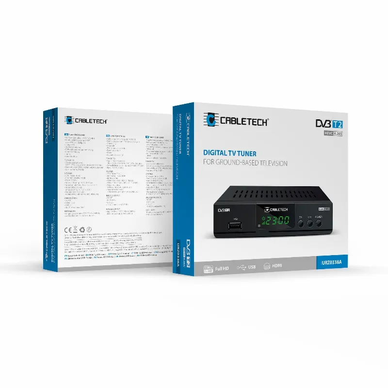 Tuner DVB-T2 H.265 HEVC LAN Cabletech